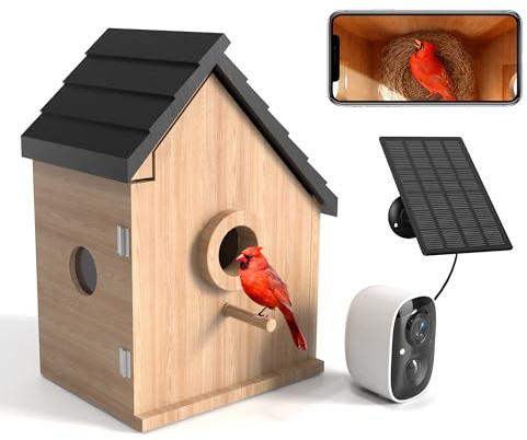 Vogelhaus Outdoor Vogelfutterspender: Bird House IP66 Vogelfutterspender - Echtzeitbeobachtung des Nestbaus und der Brut von Vögeln, DIY Nistkasten