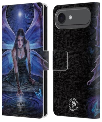 Head Case Designs Offizielle Anne Stokes Unsterbliche Flug Feen Leder-Wallet-Hülle Kompatibel mit Apple iPhone 17 Air