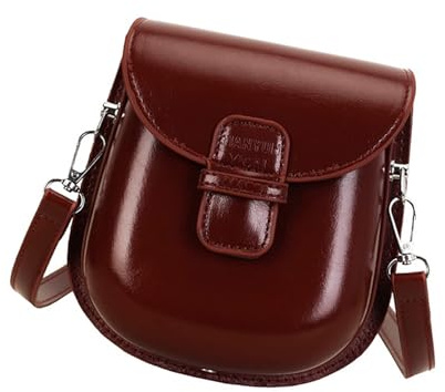 YiQinzcxg Retro Sattel Umhängetasche Für Damen Umhängetasche Aus Echtem Leder Mit Verstellbarem Riemen Reisefreundlich Kleine Satteltasche Geldbörsen Für Damen