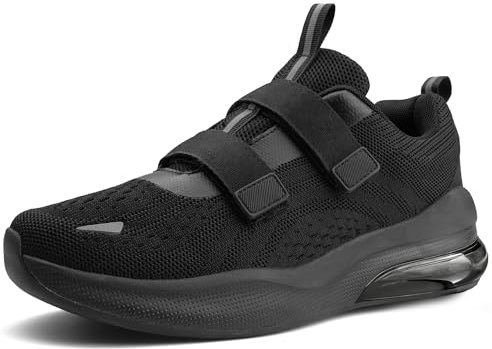 CENNID Chaussures Large Imperméable Marche Homme Chaussures Diabétiques Baskets Orthopédiques Antidérapantes Scratch Réglable pour Pieds Sensibles