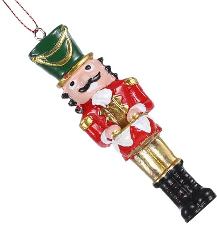 HEALSOPTHY Ornamenti Natalizi Schiaccianoci in Resina da Appendere Decorazioni Figura Mini Schiaccianoci per Albero di Natale Statuina Classica Resistente per Decorazione Festiva Casa