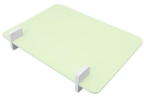 RUNROTOO Schreibtisch Trennwand 30x40cm Grün Stabiler Spuckschutz für Schüler Büro Abnehmbare Tischabtrennung mit Sockel Nies und Sichtschutz für Klassenraum Arbeitsplatz