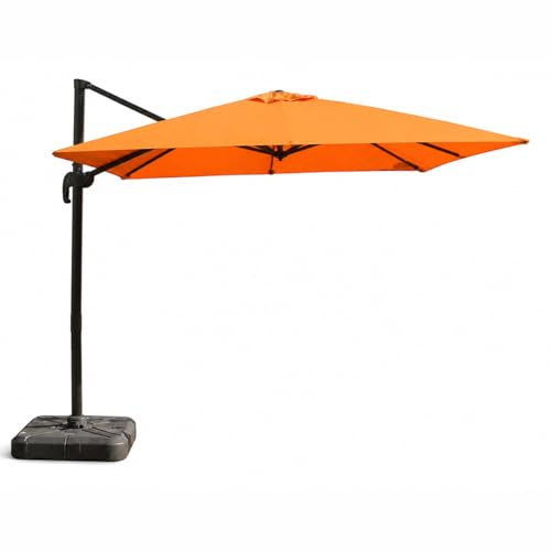 CONCEPT USINE Parasol Déporté Carré PALATINO Orange Aluminium 3x3 m