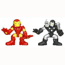 Marvel Super Hero Squad Iron Man (Tony Stark version with removable helmet) vs War Machine