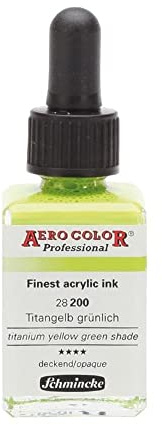 Schmincke – AERO COLOR® Professional - feinste Airbrushfarben, Titangelb grünlich - 28 ml