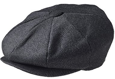 Béret Peaky Blinders en molleton laine - Noir - Medium