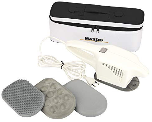 MASPO Vibramat de Luxe mit 3 Massageaufsätzen und eleganter Transporttasche PROFI Massagegerät Großflächenmassagegerät
