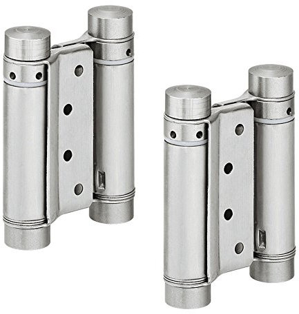 Gedotec Pendeltürband Schwingtür Pendel-Türscharnier für ungefälzte Innentüren | Lappenhöhe 75 mm | Türdicke 18-25 mm | Metall vernickelt | MADE IN GERMANY | 2 Stück - Scharniere für Pendeltüren