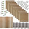 Lamellenzaun Hamburg | Komplettset mit Montagematerial & 10 Stk. Holz-Zaun 180x180 cm & 11 Stk. Pfosten 9x9x190 cm | ca. 19 lfd. Meter | Sichtschutz-Zaun | Garten-Zaun | Windschutz | Zaunelemente