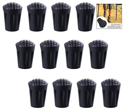 LSTK Topes para Bastones Polo, Puntas de Goma para Bastones, Trekking Universal Tapa Cubierta Protectores, Puntas de Goma para Bastones de Trekking