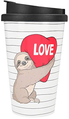 Depesche 2180.042 - Tazza in plastica con motivo Love, 350 ml, multicolore