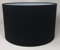 Pantalla Cilíndrica con tela de Algodón, hecha a Mano para Lámpara de Techo, Lámpara de mesa, Lámpara de pie (40 cm Diámetro, 25 cm Altura, Negro)