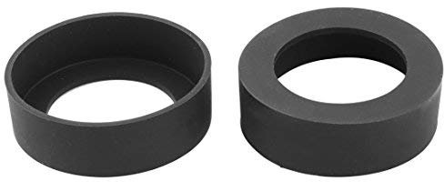 Silicone Heat Resistant Coffee Cup Protector Cover Sleeve 56 mm Diameter 2 Pieces Black