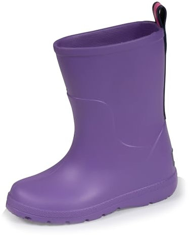 Isotoner Stivali da pioggia unisex per bambini alti, ultra comodi (tecnologia everywear) e leggeri, facili da indossare, viola., 29/30 EU