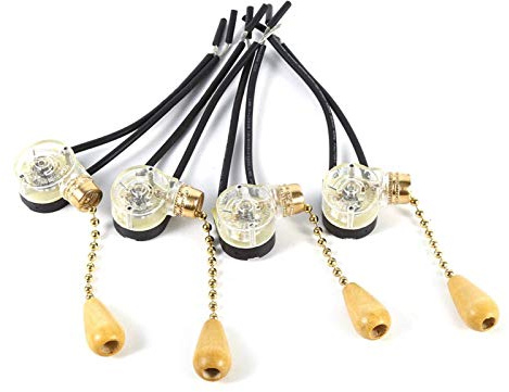 Alvinlite Interruptor de tracción, Ventilador de Techo, lámpara, Ventilador de Pared, Interruptor de Cable, Conector de Repuesto, 4 Piezas, 250 V, 150 V