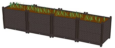 BBGS Plastik Quadrat Garten Pflanzgefäße - Hochbeet-Box-Kit für Pflanzen Blumen Gemüsebäume Stecklinge Sämlinge w/Wasserreservoir und Entwässerung (Size : 170x51x46cm)