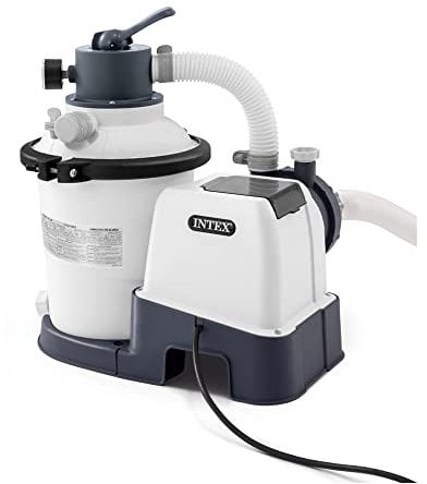 INTEX SX925 Krystal - Bomba de piscina con filtro de arena transparente para piscinas sobre el suelo: tasa de flujo de bomba de 925 GPH - Circulación y filtración mejoradas - Fácil instalación -