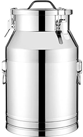 WSHA 15L-60L Edelstahl-Milchkanne – Hochleistungs-Milchkrug Eimer Weineimer Eimer Flasche Versiegelter Transporttank – Perfekt für Öl-Wein-Wasser-Suppe,30L(32x52cm)