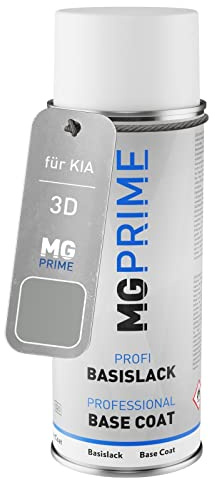 MG PRIME Autolack Spraydose für KIA 3D / A3D Bright Silver Metallic | Brillantsilber Metallic, Basislack, Sprühdose 400ml