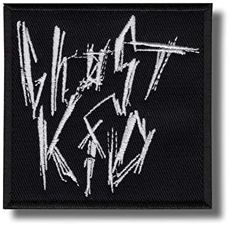 JJTEXTIX Ghostkid Band Patch Abzeichen - Mittel, Schwarz - Dekorativ, Fahrzeug - Aufbügeln - 1 Stück