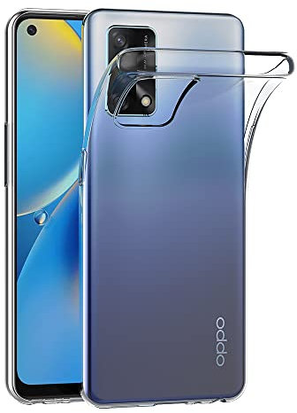 AICEK Hülle Kompatibel mit Oppo A74 4G, Transparent Silikon Handyhülle für F19 / F19S Hülle TPU Schutzhülle Bumper Crystal Clear Case