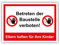tradercat Betreten der Baustelle verboten Schild Aufkleber aus Vinyl Schilder Sticker mit UV-Schutz Baustelle betreten verboten Hinweisschilder Bau stelle Warnzeichen (AUFKLEBER | 30 x 21 cm)