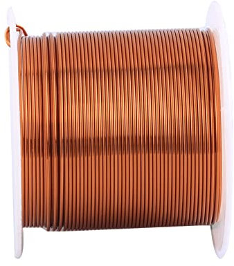 0.7mmx10m Coil Magnet Wire Enameled Copper Wire Enameled Magnet Winding Wire 1 Spool Coil Natural Temperature Rating Widely Used for Transformers Inductors