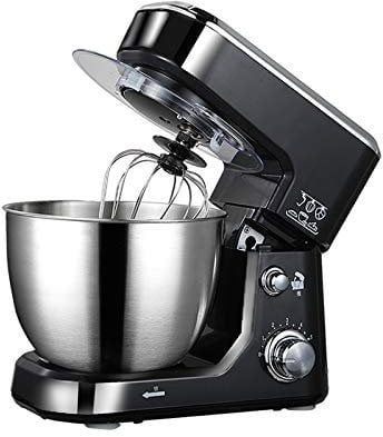 Stand Mixer, 600W 4L Food Mixer Electric Kitchen Mixer with Dough Hook, Stand Egg Beater,Electric Cake Mixer with-Black