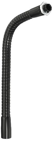 PATIKIL 20 cm/8 Micrófono Cuello Cisne, M10 Rosca Metal Manguera Universal Flexible Brazo Cuello Cisne Tubo Extensión para Multifunción Bricolaje, Negro
