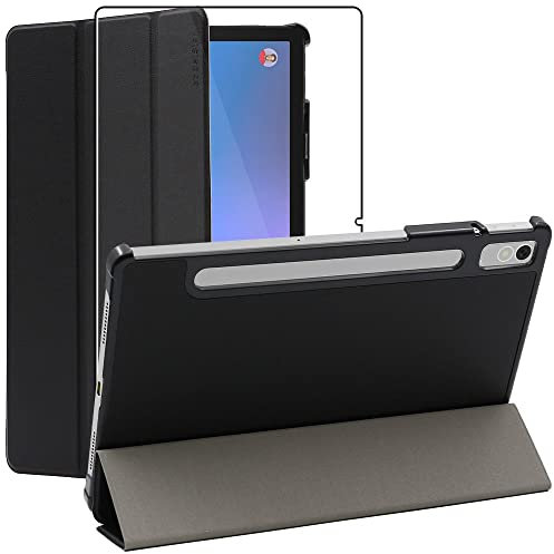 ebestStar - Funda para Lenovo Tab P11 Gen2, Carcasa Capa, Slim Case Protectora, Tapa Magnetica Cuero PU, Negro + Cristal Templado