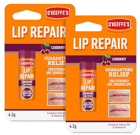 O'Keeffe's Lip Repair Cherry Lip Balm 4.2g (2 Pack)