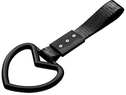 WAITLOVER Universale a forma di cuore auto interno tiro anello cinghie a mano cinghia di traino auto anello anello anello metro bracciolo avvertimento bus paraurti posteriore