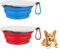 Gamelles Pliables Chien Silicone,Gamelles Voyage pour Chien Et Chat Bols,Bol pour Chien Portable Pliable Bol pour Chie,Gamelle Pliable pour Chien,350ml,avec Mousqueton Et Couvercle,Kiuiom