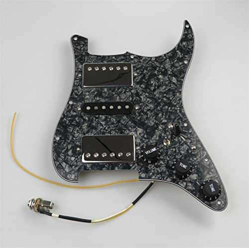 Geladenes Gitarren-Pickguard HSH. Geladene Pickguard-Gitarren-Humbucker-Pickup HSH. Stil Auf Stratocas Pickguard 11 Schraube