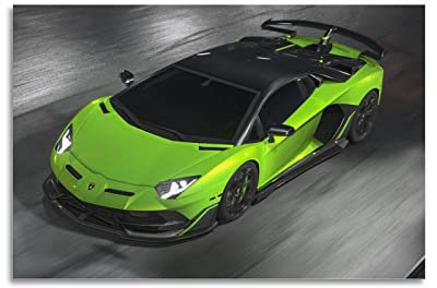 HALOUB Supercar Poster für Lamborghini Aventador SVJ Sportauto, dekoratives Gemälde, Leinwand, Wand- und Kunstbild, Familienzimmer, 30 x 45 cm