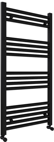 EF Universal Matte Black Towel Warmer 500x1000mm - Freestanding Heated Rail for Bathrooms, Wall Mounted Traditional Radiator