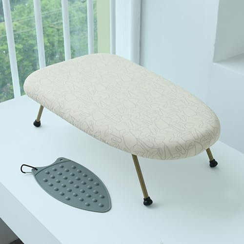 Petite Planche À Repasser Domestique, Support À Repasser Pliable, Planche À Repasser De Bureau avec Coussin en Silicone, Mini Support À Repasser Antidérapant De Bureau (Color : A)