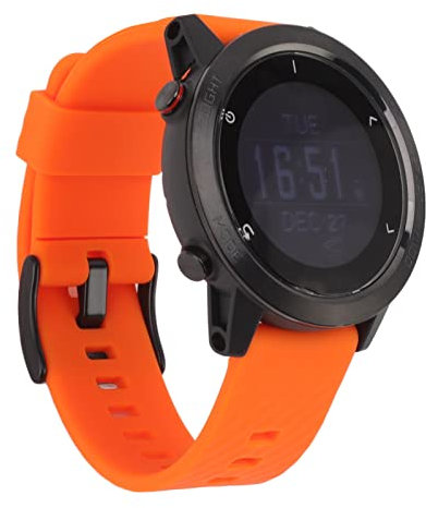 Orologio Intelligente Impermeabile, Orologio da Computer Subacqueo con Bussola Digitale con Display Chiaro per Il Ciclismo (Orange)