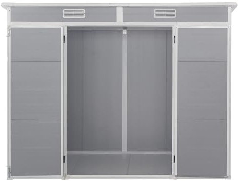 Panana Outdoor Garden Storage Shed, Grey, (8X4)