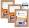 CABBEL 3er Set Bilderrahmen 13x18 MDF Holz-Rahmen mit bruchsicherem Acrylglas in Eiche