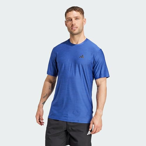 adidas Men's Train Essentials Stretch Training Tee, SELBLM/Black, S