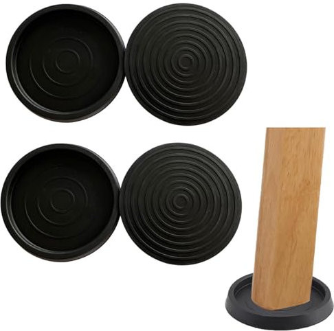 JEOPKO 4PCS Rubber Feet for Furniture, Floor Protectors for Furniture Legs Caster Cups Non-Slip Furniture Pads Floor Protectors for Bed Cabinet Sofa Chair Table Piano