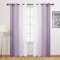 DWCN Durchsichtige Vorhänge aus Leinenimitat, Lavendel, 213,4 cm lang, Farbverlauf, Halbvoile, Vorhänge für Schlafzimmer und Wohnzimmer, Set mit 2 Ösen, 132 x 213 cm lang, Lavendel
