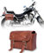 Vintage-Motorradtasche aus echtem Ziegenleder, 2-Riemen-Schnallenverschluss, braune Werkzeugtasche, Schnellverschluss, verstärkt, für Lenker, Gabeln, Leder-Fahrradtasche (Classic carrier)