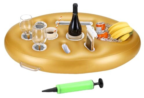 Poolside Drink Holder, Swimming Pool Drinks Holder, Drink Holder Pool, Floating Drink Tray, Pool Cup Holders, Outdoor Drinks Tray, Inflatable Drinks Float Floats for Swimming, Hot Tub and Beach
