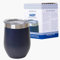EST 2012 UBERSTAR BARWARE & GIFTS Sassy Stainless Steel Insulated Travel Wine Tumbler/Hot or Cold Drinks/Double Walled Cup 350ml / Cup with Lid Wine Water Coffee Cocktails (Indigo)