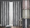 Axcent Comfort Luxury Thermal Crushed Velvet Eyelet Fully Lined Curtains Silver Grey Eyelet Ring Top Velvet Pair of Curtain for Bedroom, Living Room, Home Office - 66x54 inch