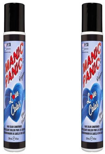 Manic Panic Love Color Valentine Blue. Cruelty-free, vegano y vibrante. 2 x 236 ml