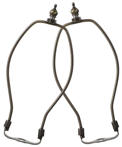 CANIGHT 2st Beleuchtungszubehör Lampenreparaturset Lampenharfen Und Adapter Lampenteile Für Die Reparatur Von Tischlampen Lampenschirmhalter Ersatzteile Für Lampen Legierungsbeschichtung