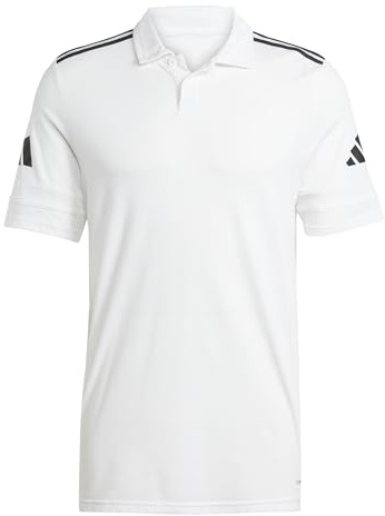 adidas Men's Squadra25 Cotton Polo Shirt, White/Black, XL